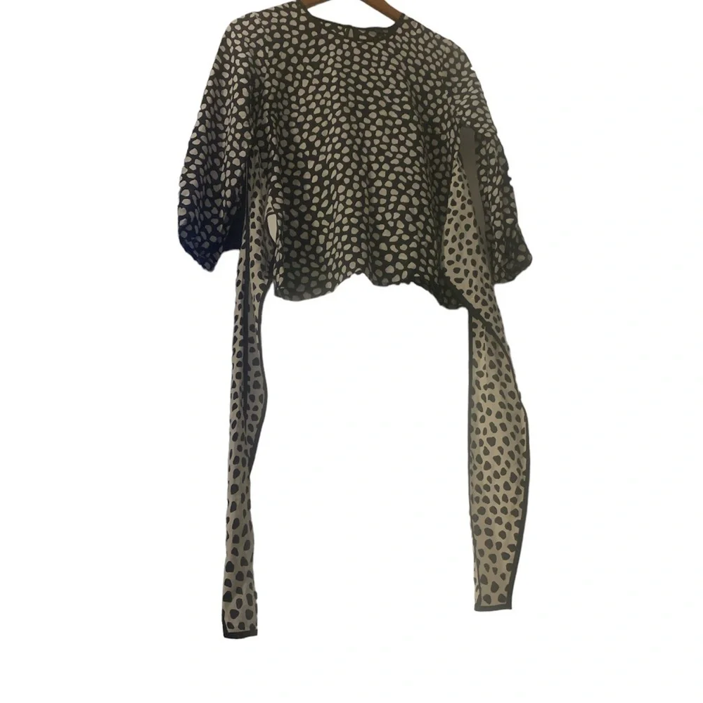 J. Crew Size 00P polka dot tie 100% silk blouse